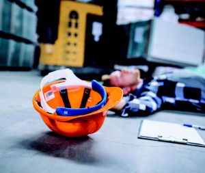 Safety Helmet on Ground