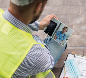 Looking at photo of loved one
